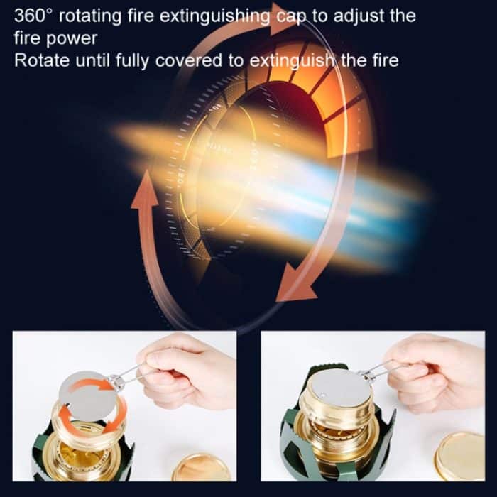 CSTUR Y2218 Outdoor Ultraleichter Aluminiumkocher Camping Angeln Tragbare Flüssigalkoholkocher – Bild 8