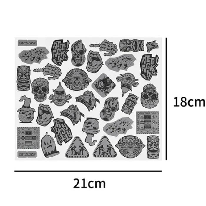 Elektrische Motorrad-Graffiti-reflektierende Aufkleber, Fahrrad, dekorative Warnstreifen, ENLEE EN-6541 35pcs /Set – Bild 4