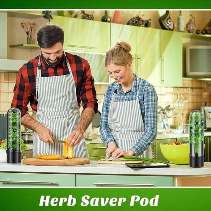 Kräuter-Crisper-Gemüse-Frischhaltebehälter, Koriander-Kräuter-Aufbewahrungsbehälter, 24.5 x 6.5 cm – Bild 6