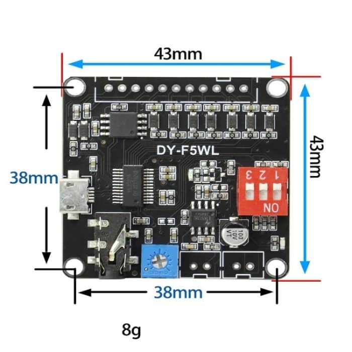 5 W MP3-Sprachwiedergabesteuerung, 32 MB Speicher, individuelles Audiomodul – Bild 3