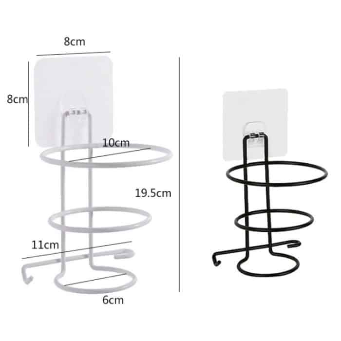 No-Punch-Wandhalterung für Haartrockner, Badezimmerregal – Bild 3