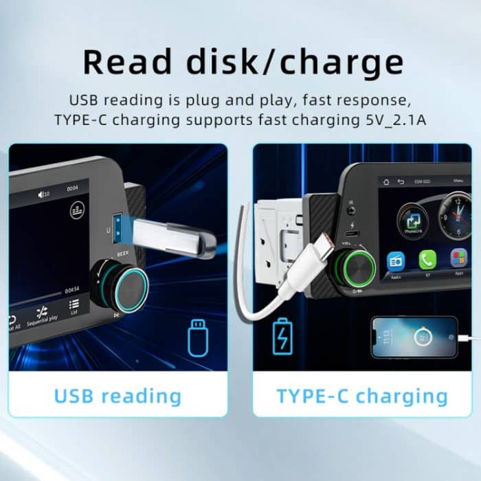 5-Zoll-MP5-Autoradio mit kabelloser Bluetooth-Freisprecheinrichtung, F152W – Bild 8