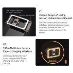 APEXEL Multifunktionaler Fülllicht-Telefonclip mit 1/4 Zoll und M17-M37-Gewinde, APL-FL.23 – Bild 10