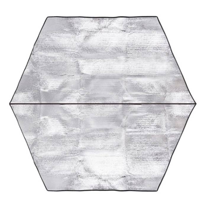 TBD0604410501A.jpg Outdoor Große Sechseckige Doppelseitige Aluminiumfolie Feuchtigkeitspad Wasserdichte Wärmedämmung Campingausrüstung Zelt Picknick Pad – Bild 1