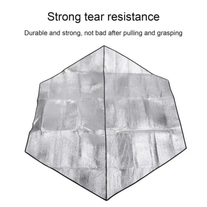 Outdoor Große Sechseckige Doppelseitige Aluminiumfolie Feuchtigkeitspad Wasserdichte Wärmedämmung Campingausrüstung Zelt Picknick Pad – Bild 5