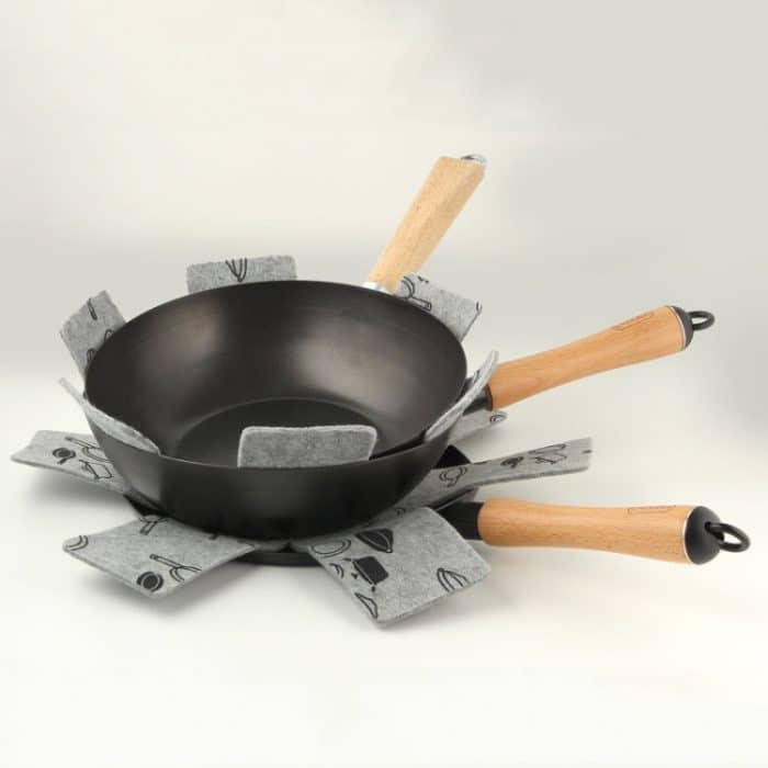 Anti-Verbrühungs-Wärmeisolierung Filz-Topfmatte, Vlies-Topfbodenschutz-Pad-Set, 3pcs /Set 26+35.5+38cm – Bild 7