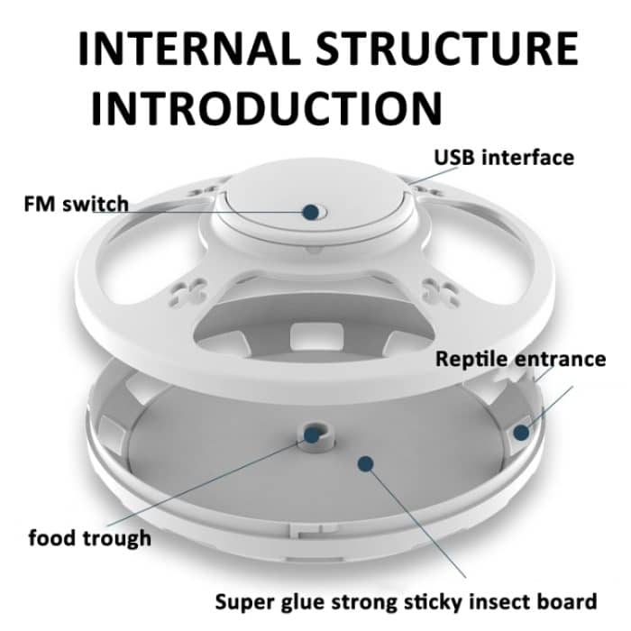 Flohfliegen-Mückenfalle, Kakerlakenhaus mit warmem und violettem Licht – Bild 9