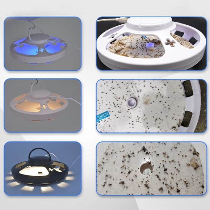 Flohfliegen-Mückenfalle, Kakerlakenhaus mit warmem und violettem Licht – Bild 10