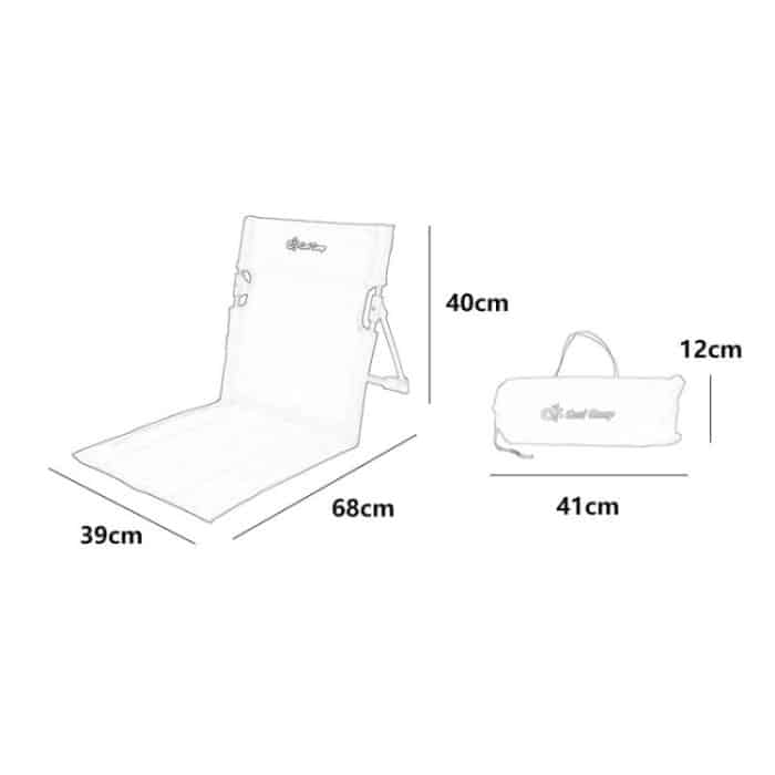 COOLCAMP C-Y006 Outdoor Camping Rückenkissen Aluminium Klappbarer Strandstuhl Park Wild Freizeitstuhl – Bild 9