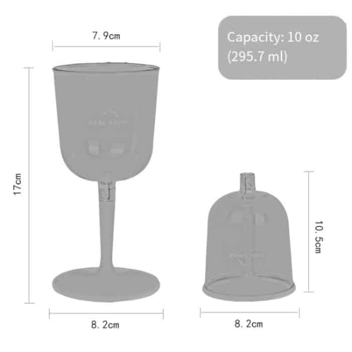 COOL CAMP CF-523 Abnehmbarer, tragbarer Outdoor-Camping-Weinglas, bruchsicherer, zusammenklappbarer Champagnerbecher aus Kunstharz – Bild 4