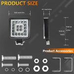 4 Zoll quadratisches Mischlicht Doppelkreis Angel Eye Arbeitslicht, D0103 – Bild 7