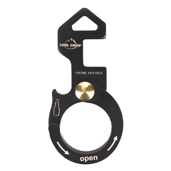 TBD0604423201A.jpg COOL CAMP CF-165 Outdoor Multifunktionale Aluminiumschnalle Camping Lanyard Haken Telefonhalter Flaschenheber – Bild 1