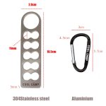 COOLCAMP CF-A207 Outdoor-Camping-Zelthering-Organizer, tragbares Campinghering-Regal aus Edelstahl, 28x105mm – Bild 3