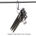 COOLCAMP CF-A207 Outdoor-Camping-Zelthering-Organizer, tragbares Campinghering-Regal aus Edelstahl, 28x105mm – Bild 4