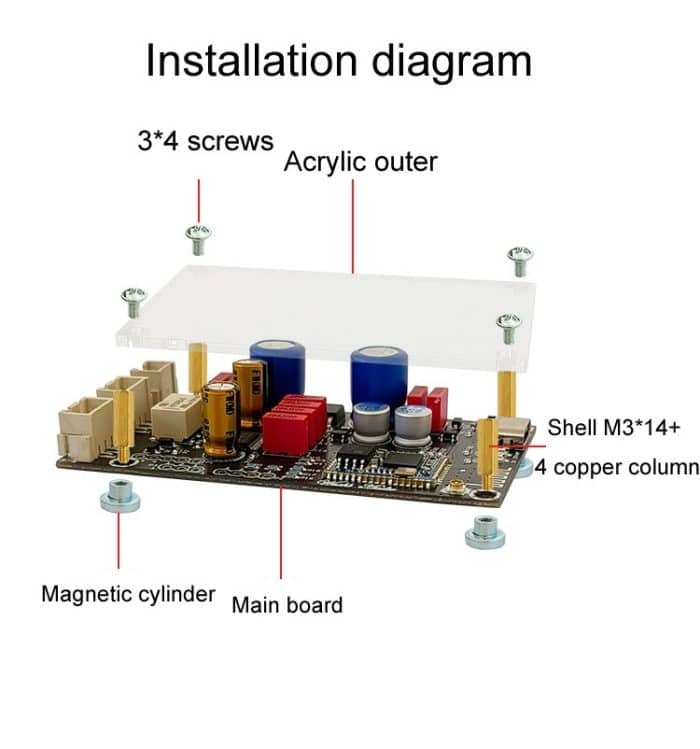 Bluetooth 5.1 Verlustfreie Decoderplatine APTX-Verstärker Drahtloser Empfänger, QCC3034, QCC5125 – Bild 4