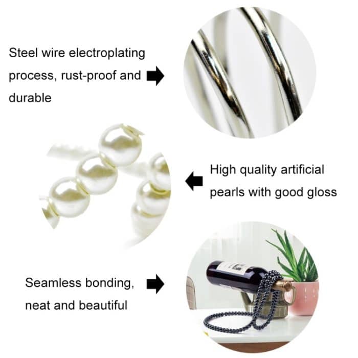 Perlenkette hängendes Weinregal Home Desktop dekorative Ornamente – Bild 3