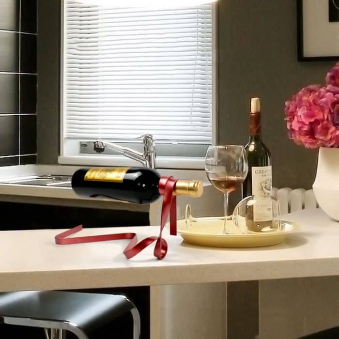 Weinflaschenhalter mit Metallband zum Aufhängen, dekorative Ornamente für den Schreibtisch – Bild 6
