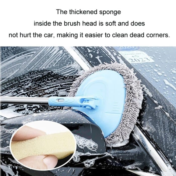 Auto-Chenille-Teleskop-Autowaschmopp mit gebogenem Griff und weichen Borsten – Bild 4