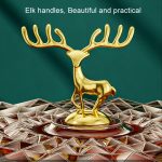 Candy Box Home Mehrschichtiges Obsttablett für das neue Jahr, unterteilte Trockenobstbox mit Deckel, Red 1 Layer, Ivory White 1 Layer, Red 2 Layers, Ivory White 2 Layer – Bild 7