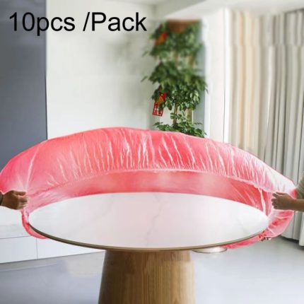 Einweg-Tischdecke mit elastischer Bündelung, Haushaltstisch, verdicktes PE, nicht waschbar, wasserdicht, ölbeständig, 10pcs /Pack 1.4m, 10pcs /Pack 1.6m
