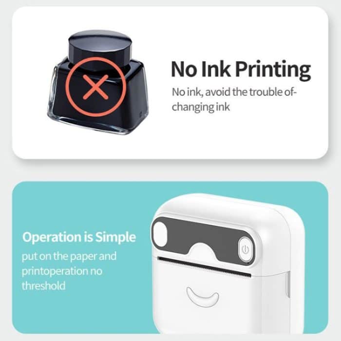 A32 Kleiner tragbarer selbstklebender Bluetooth-Taschen-Thermodrucker mit Fehlerfrage und Fotoetikett – Bild 8
