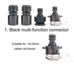 Haushalts-Hochdruck-Autowaschanlage, Metall-Wasserstrahl-Autobürsten-Booster-Düse, 4 Connector+5m Pipe, 2 Clamps – Bild 5