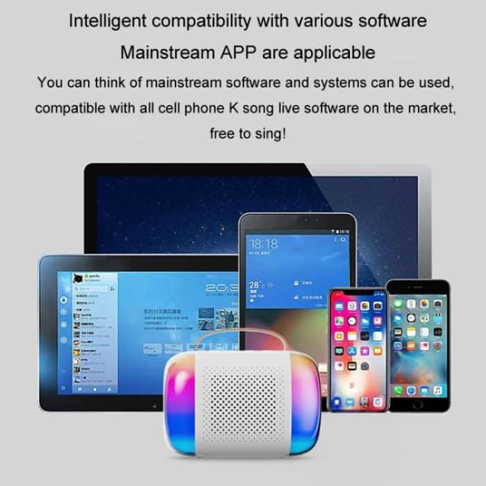 Tragbarer Bluetooth-Lautsprecher für Heim- und Außenbereich, kabelloses Karaoke-Audio, Y5 1 Microphone, Y5 2 Microphone – Bild 16