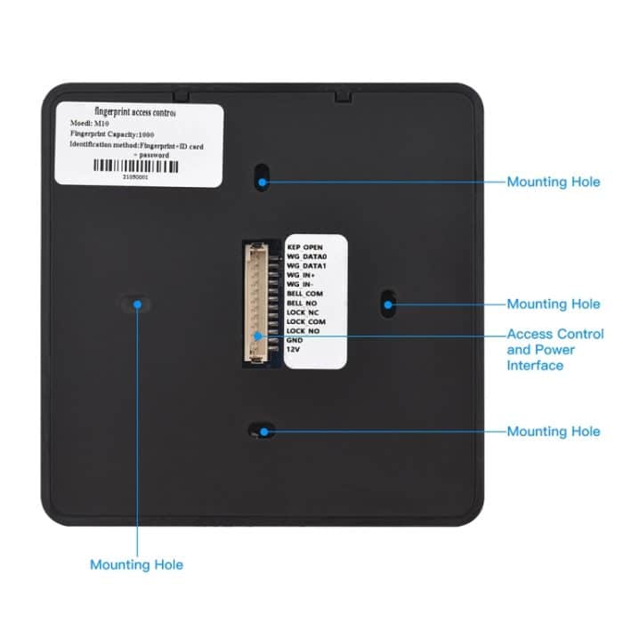 M10 Smart-ID-Kartenerkennung, Fingerabdruck-Zugangskontrolle, All-in-One-Anwesenheitsmaschine, English Version – Bild 4