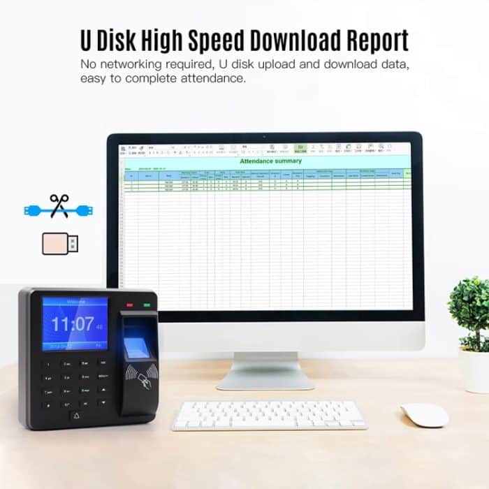 M10 Smart-ID-Kartenerkennung, Fingerabdruck-Zugangskontrolle, All-in-One-Anwesenheitsmaschine, English Version – Bild 10