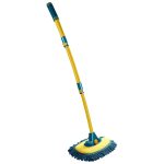 Gebogener Stab-Autowaschmopp, einziehbares Reinigungswerkzeug, kein Schaden für das Auto, spezielle weiche Bürste, Lake Green