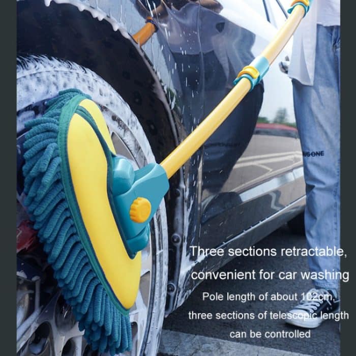 Gebogener Stab-Autowaschmopp, einziehbares Reinigungswerkzeug, kein Schaden für das Auto, spezielle weiche Bürste, Lake Green – Bild 11