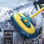 Gebogener Stab-Autowaschmopp, einziehbares Reinigungswerkzeug, kein Schaden für das Auto, spezielle weiche Bürste, Lake Green – Bild 10