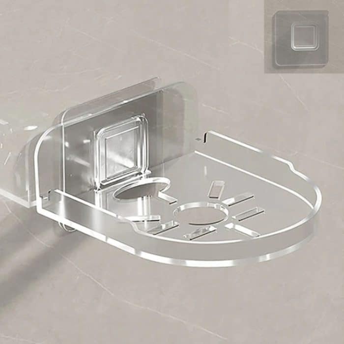 Traceless Wandmontierte Kamerahalterung Home No-Punch Surveillance Rack Router Shelf, Transparent – Bild 1