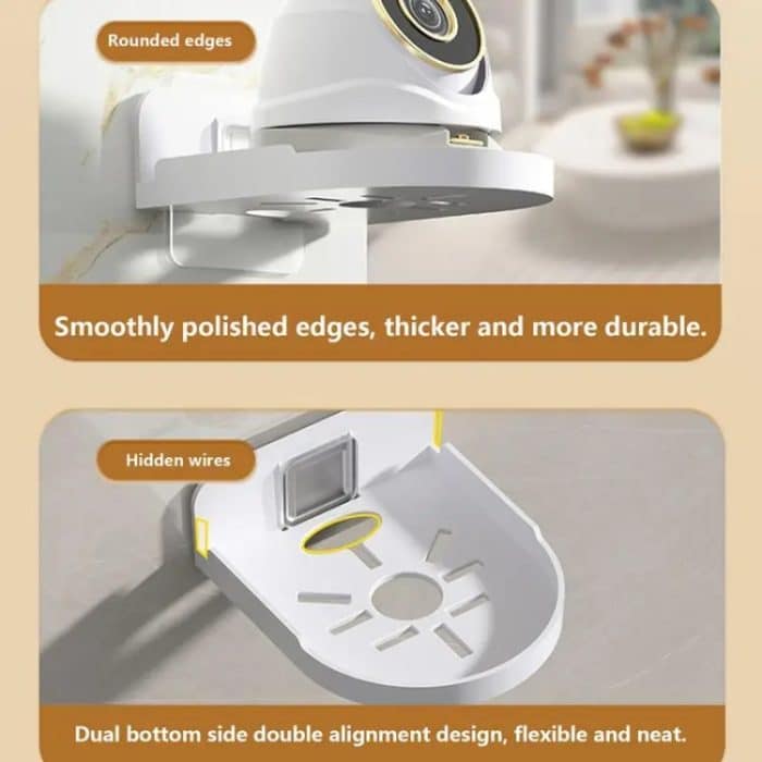 Traceless Wandmontierte Kamerahalterung Home No-Punch Surveillance Rack Router Shelf, Transparent – Bild 12