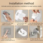 Traceless Wandmontierte Kamerahalterung Home No-Punch Surveillance Rack Router Shelf, Transparent – Bild 14