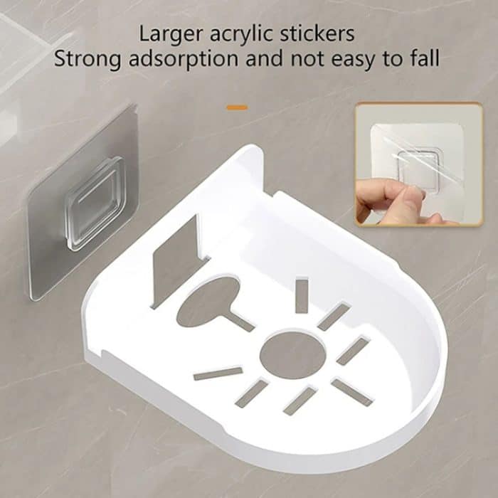 Traceless Wandmontierte Kamerahalterung Home No-Punch Surveillance Rack Router Shelf, Transparent – Bild 4