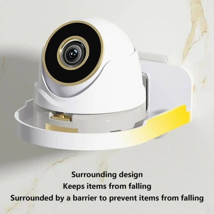 Traceless Wandmontierte Kamerahalterung Home No-Punch Surveillance Rack Router Shelf, Transparent – Bild 6