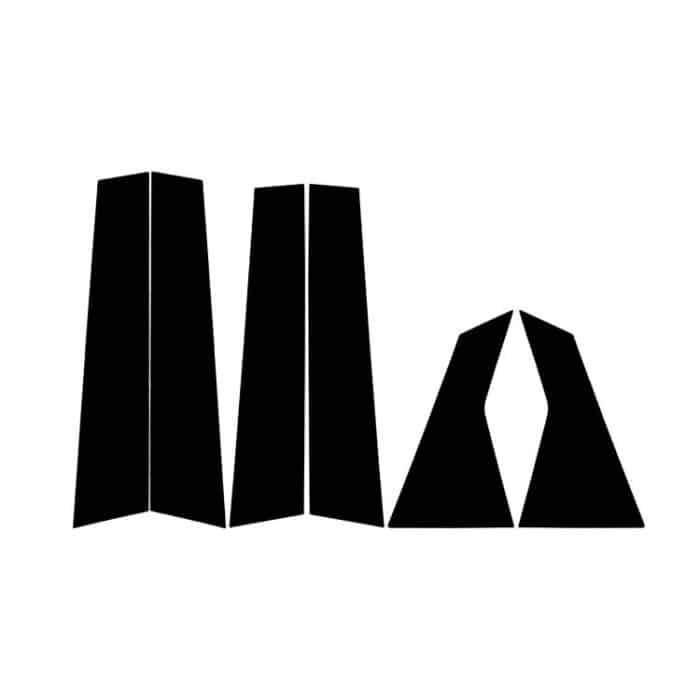 Für Honda Civic 2016–2019, 6 Stück/Set, universeller dekorativer B-Säulen-Aufkleber für Links- und Rechtsantrieb – Bild 1