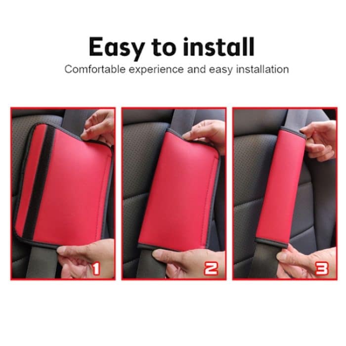 Skin Feeling Auto-Leder-Sicherheitsgurtbezug, Schulterpolster, 6.5x23cm – Bild 7