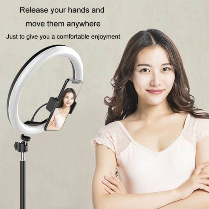 Live Beauty Ringlicht-Telefonclip, 360 drehbare Köpfe, Schlauchklemmenständer, 360 Rotating Heads Hose Clamp Stand – Bild 7