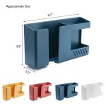 Doppelte Gitter-Wand-Aufbewahrungsbox, Fernbedienung, Kleinigkeiten, Organizer, Handy-Ladehalter, Double Red, Double Yellow, Double Blue – Bild 3