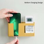 Doppelte Gitter-Wand-Aufbewahrungsbox, Fernbedienung, Kleinigkeiten, Organizer, Handy-Ladehalter, Double Red, Double Yellow, Double Blue – Bild 5