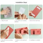 Doppelte Gitter-Wand-Aufbewahrungsbox, Fernbedienung, Kleinigkeiten, Organizer, Handy-Ladehalter, Double Red, Double Yellow, Double Blue – Bild 8