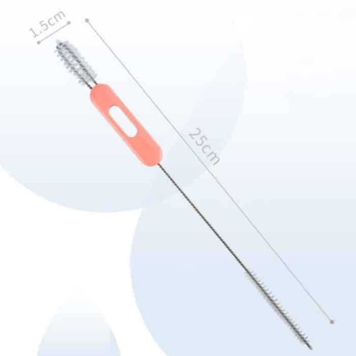 Multifunktionale Strohdeckel-Reinigungsbürste, Nylon-Edelstahl-Fugenschrubberkamm – Bild 3
