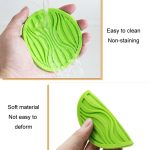 10 x 0,5 cm runder Silikon-Untersetzer, rutschfest, Wellenbecher, Wärmedämmkissen, Drainage, Kaffee- und Tee-Untersetzer, Black, Green, Marble Color – Bild 6