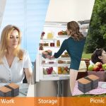 1200 ml tragbares Fach, isolierte, doppelschichtige Lunchbox, mikrowellengeeigneter Lebensmittelbehälter aus Kunststoff, Without  Insulation Bag Black, Without Insulation Bag White, With Insulation Bag Black, With Insulation Bag White – Bild 8