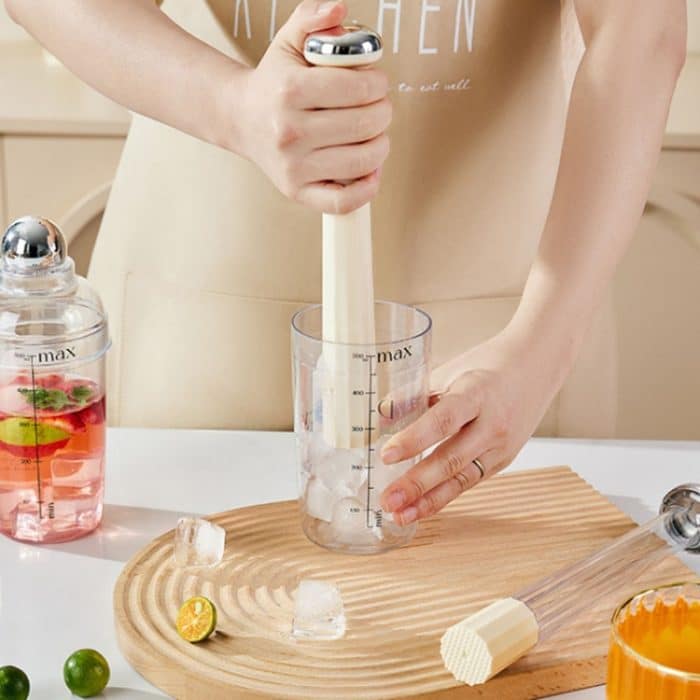 Obstpress- und Stampfhammer, Werkzeug für Barkeeper, Kunststoff-Eiszerkleinerer – Bild 8