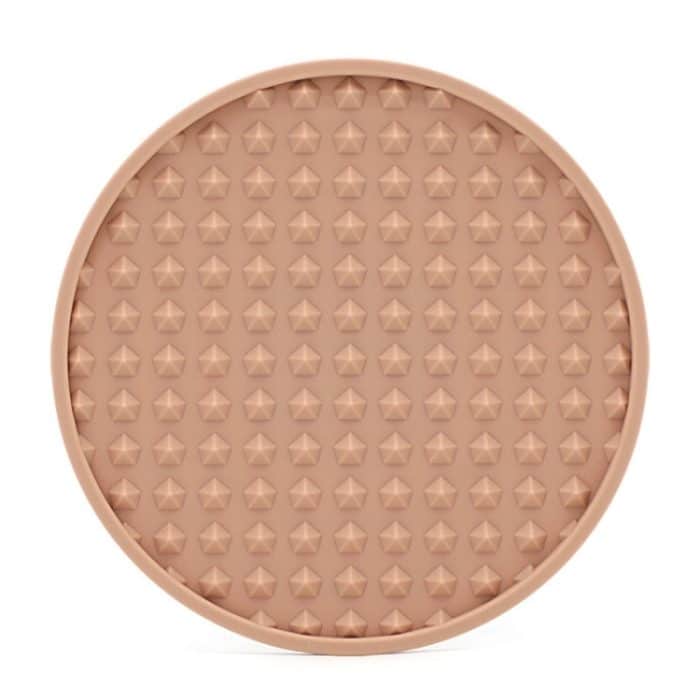 10 cm runder, verdickter Silikon-Untersetzer mit unregelmäßiger Pyramidenform für Teetassen – Bild 1