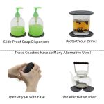 10 cm runder, verdickter Silikon-Untersetzer mit unregelmäßiger Pyramidenform für Teetassen – Bild 5