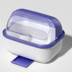 Haushaltsstaubdichte Küchengeschirr-Aufbewahrungsbox, Geschirr-Abflussregal, S (Purple), S (Blue), S (Yellow), L (Purple), L (Blue), L (Yellow), XL (Purple), XL (Blue), XL (Yellow)